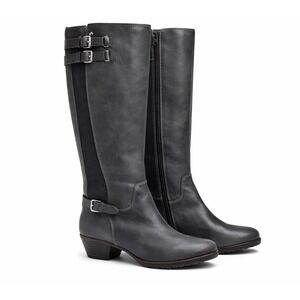 Pikolinos Women's Black Leather Knee High Boots Equestrian Spanish Size 38
